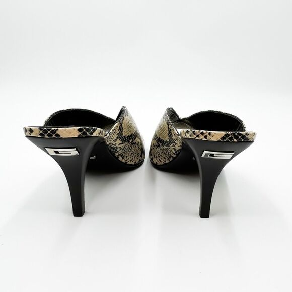 Gucci New GG Python Leather Mules Sandals Heels Size 37, 7 - Picture 3 of 13